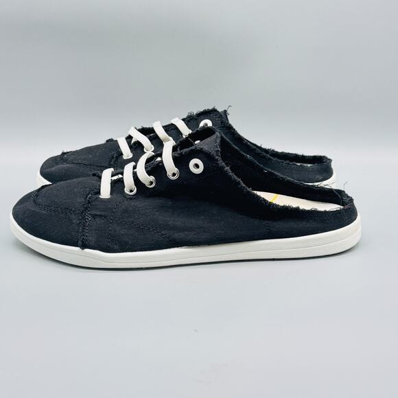 Vionic Shoes Womens 11 Black Canvas Slip On Beach Breeze Sneakers Lace Up - Picture 5 of 13